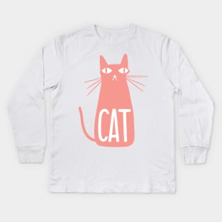 Cool Desert Flower Hepcat Cat Kids Long Sleeve T-Shirt